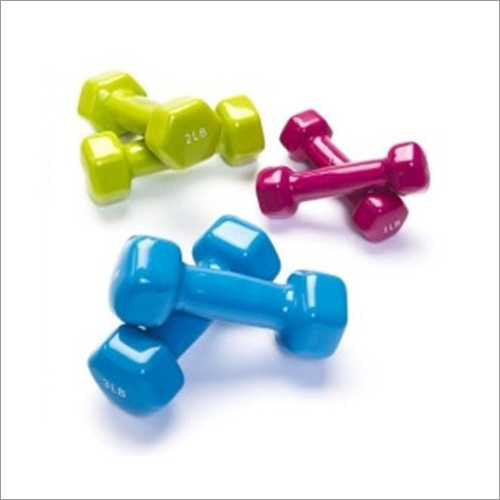 Vinyl Dumbbell - High-Quality Commercial Grade | Non-Adjustable Manual Operation for Effective Muscle Gain in Fitness Regimens