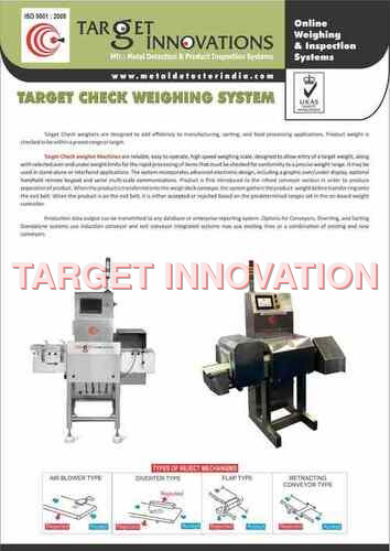 Target Checkweigher Machine - Stainless Steel, 1000x800x1500mm | Digital Monitor Display, 12 Months Warranty, 1 gm Accuracy