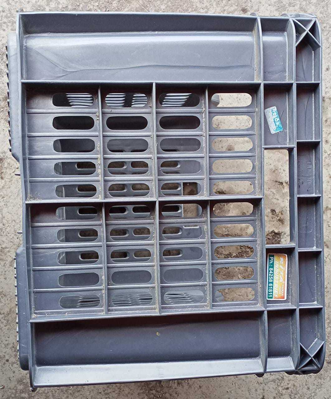 Grey Rita Industries-2001 Flat Bottom Plastic Crates.