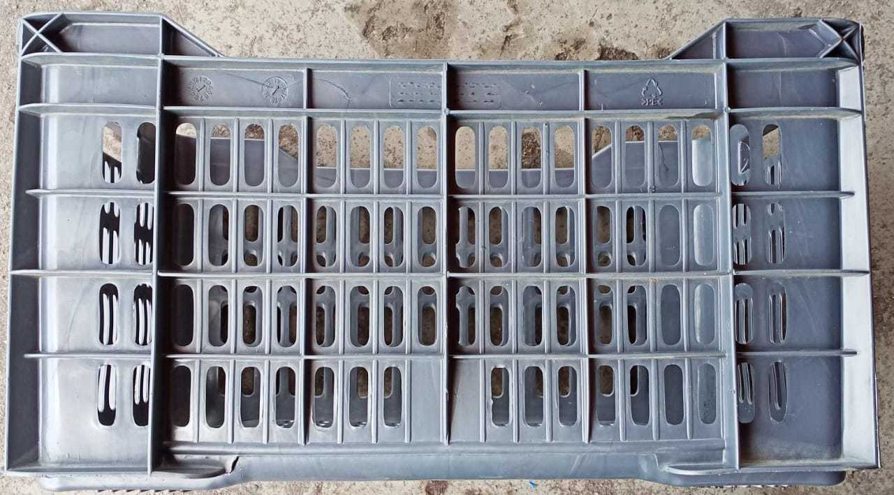 Grey Rita Industries-2001 Flat Bottom Plastic Crates.