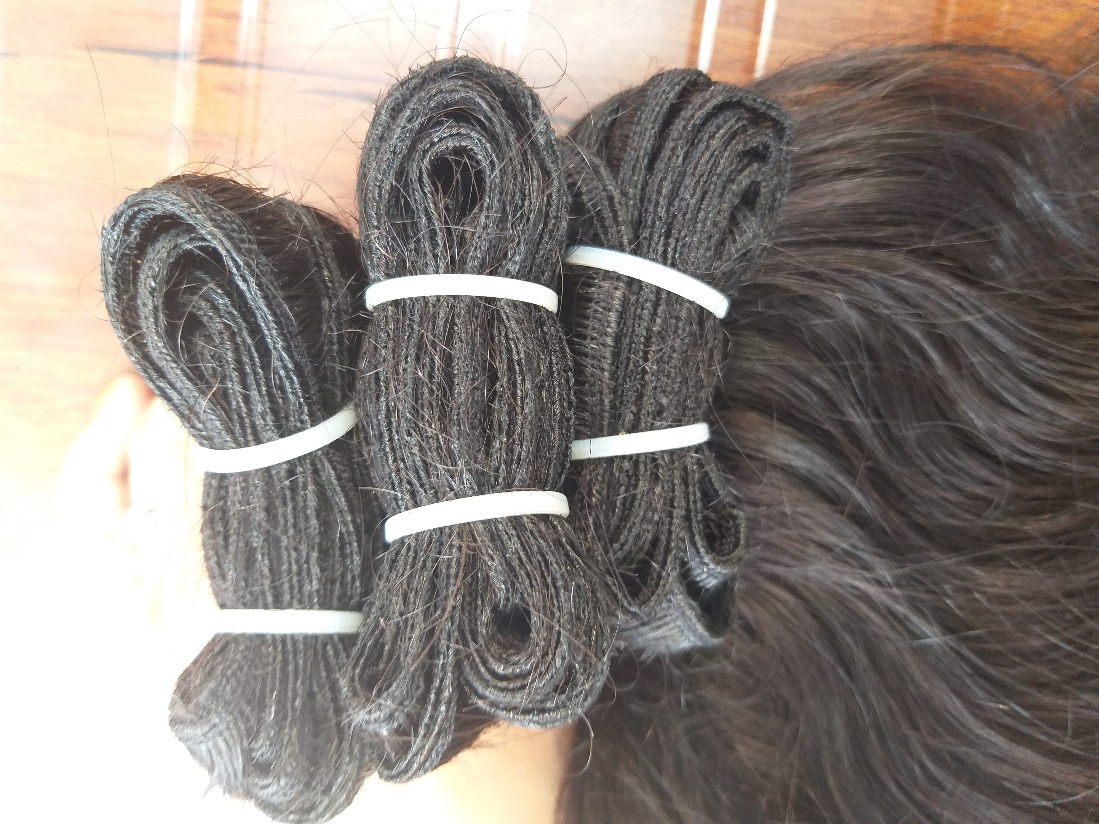 Natural Black Curly Double Weft Human Hair