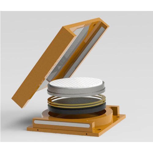 Pot Fixed Bearings - Chrome Steel, 10-12mm Thickness, Grey | Double Row, 1000 Tonne Load Capacity, Grease Lubrication, Industrial Use