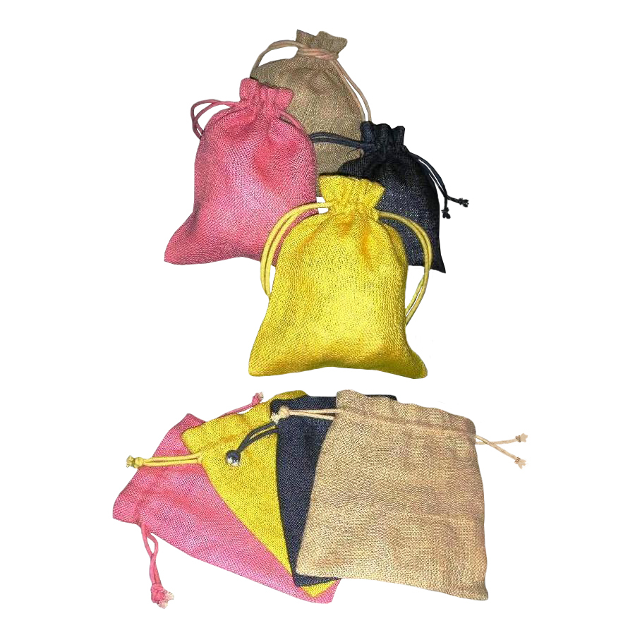 Available In All Color Jute Drawstring Pouch