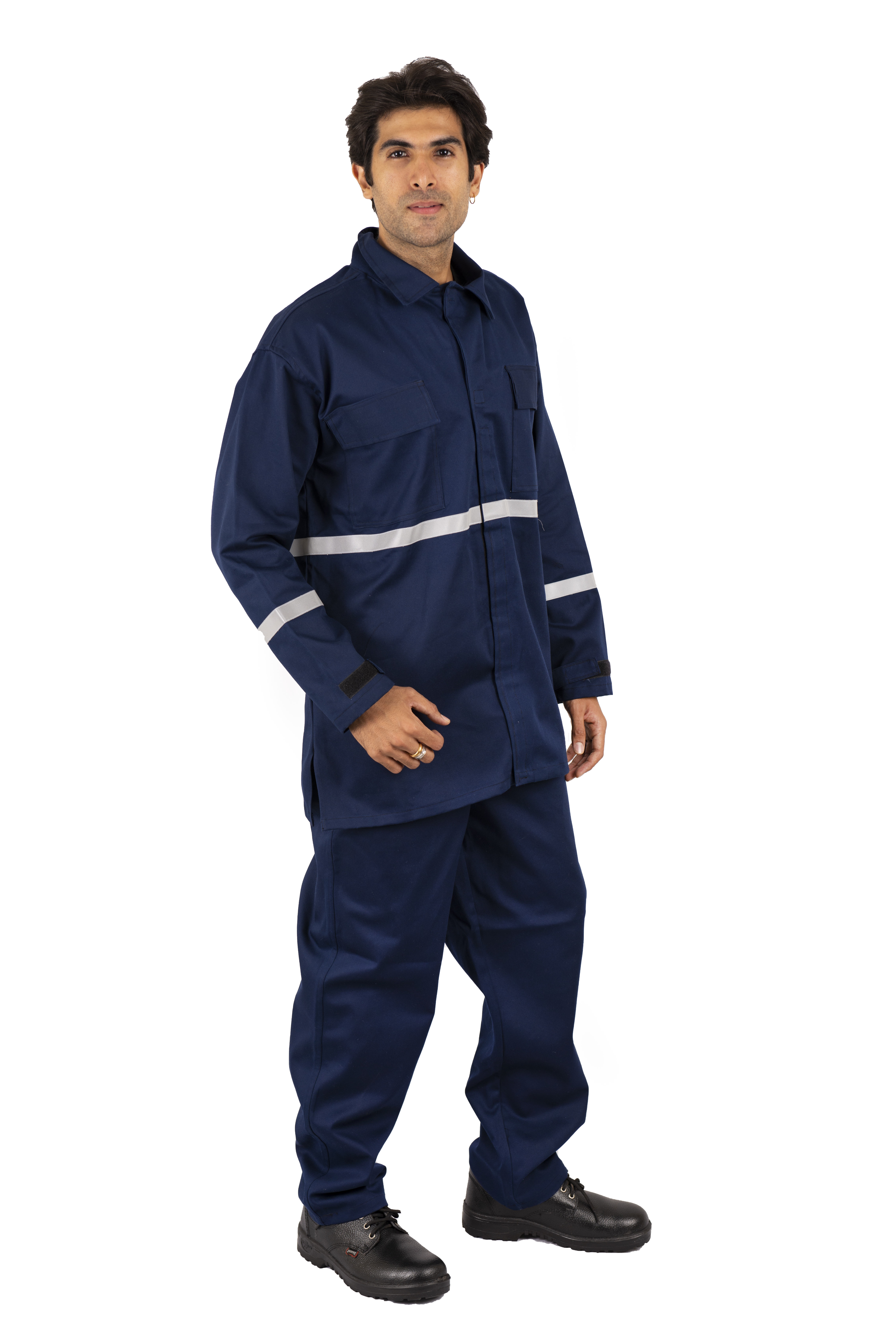 Navy Blue Electrical Arc Flash Suit With Accessories - Arc Protack - 8cal