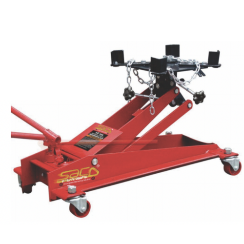 SKYTECH Hydraulic Transmission Jack - Heavy-Duty Steel, 33 1/2 Inch Lift Height | Scissor Lift Design, 1 Ton Capacity, Flanged Side Frames