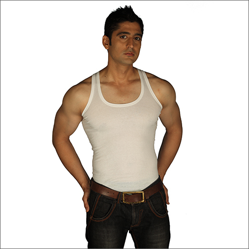 सफेद पुरुषों के लिए सादा मिस्र की बनियान