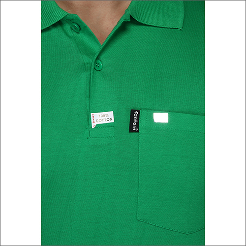 Mens Assorted Green T-shirts - Cotton Fabric, Customized Size, Elegant Design - Smooth Texture For Casual Outings And Social Events