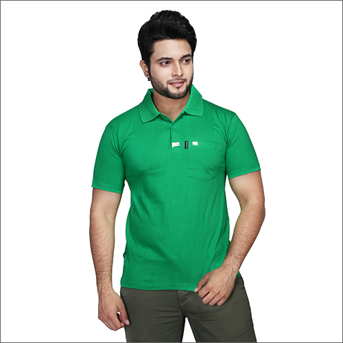 Mens Assorted Green T-shirts - Cotton Fabric, Customized Size, Elegant Design - Smooth Texture For Casual Outings And Social Events