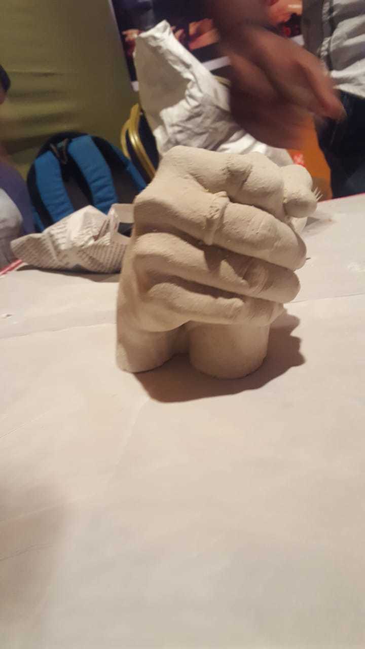 3d Hand Casting - Color: White