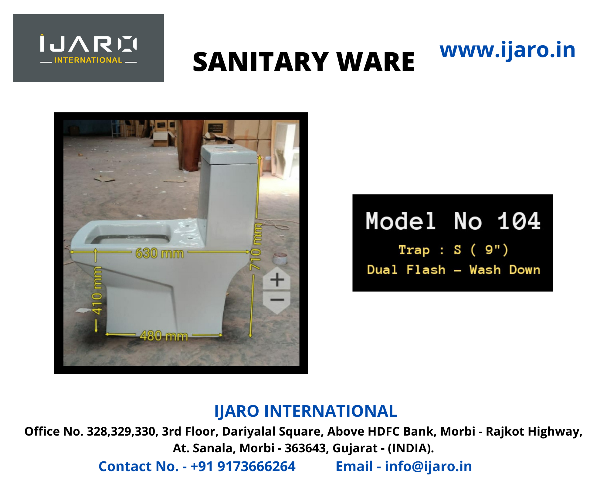 One Piece Toilet - Ceramic, 600 X 360 X 750 Mm , Dual Flush, Soft Close Seat, Wall Hung, Elegant White Finish