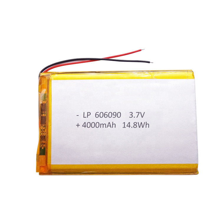 High Capacity Rechargeable 3.7v 4000mah Lithium Polymer Battery 606090
