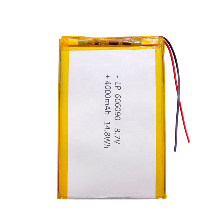 High Capacity Rechargeable 3.7v 4000mah Lithium Polymer Battery 606090