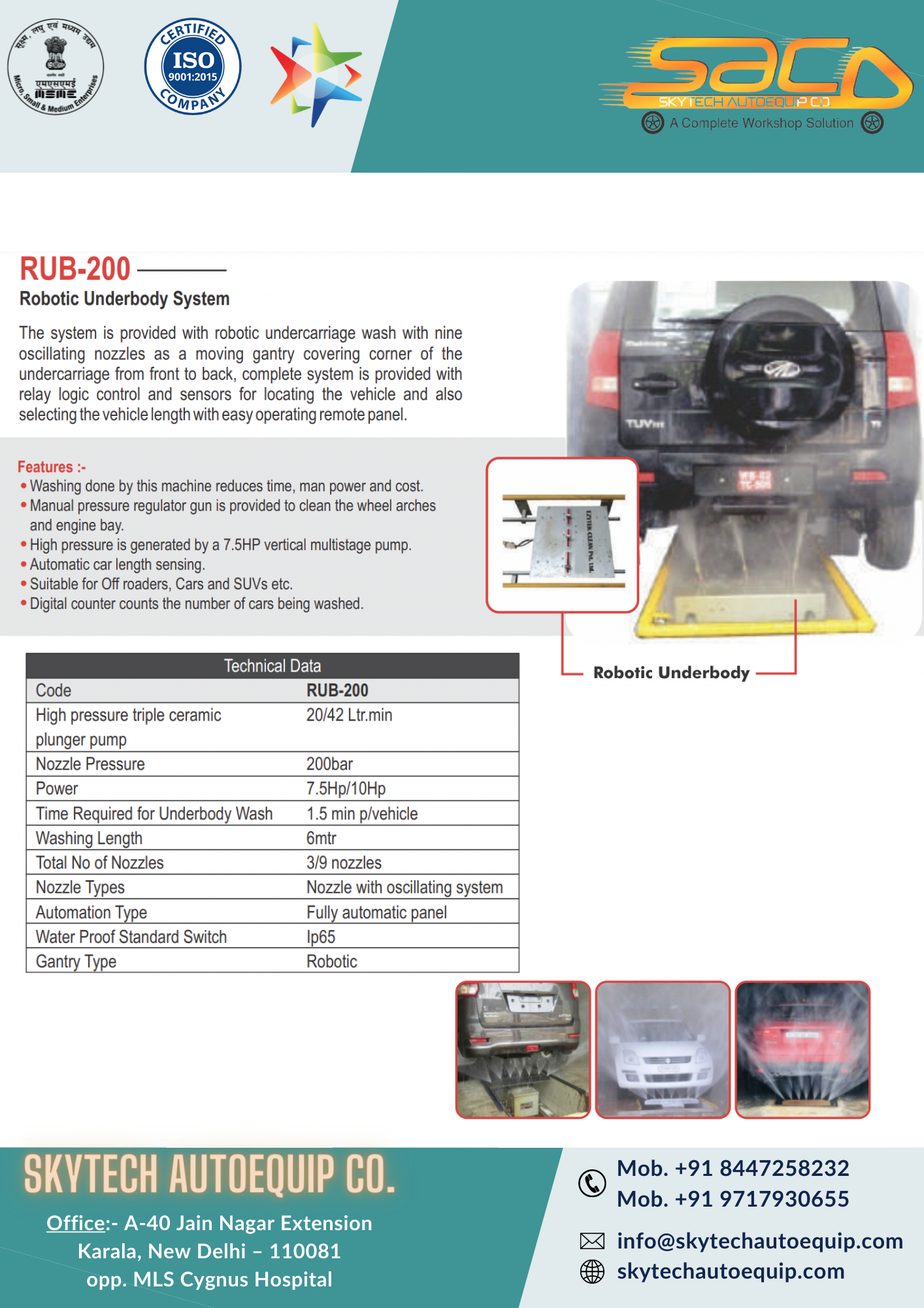 Robotic Underbody System Warranty: 1
