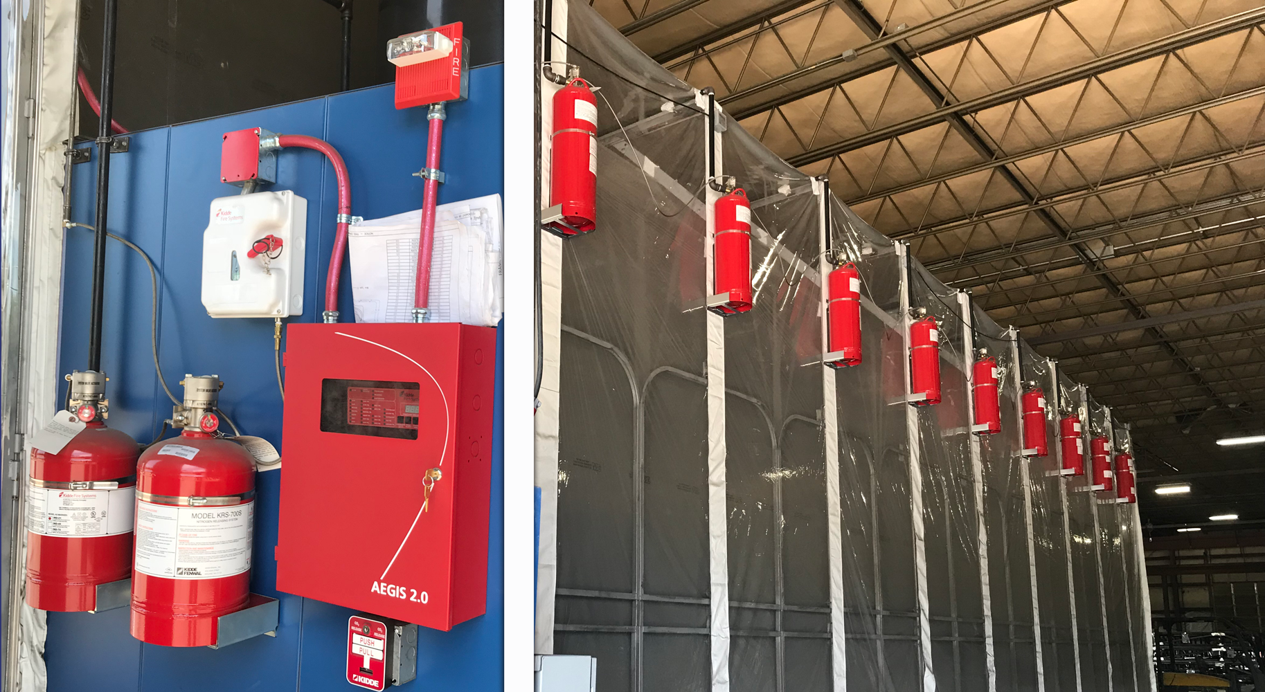 Pre Engineered Fire Suppression Systems - Color: Red