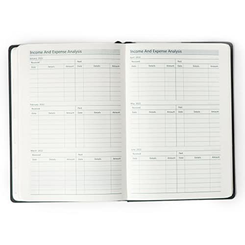 Mahavir Fabrica Diary 2022 - Premium Linen A5 Size, 432 Pages One Day Per Page Layout, Satin Ribbon Bookmark, Elastic Band Closure, Environmentally Friendly Acid-free Paper