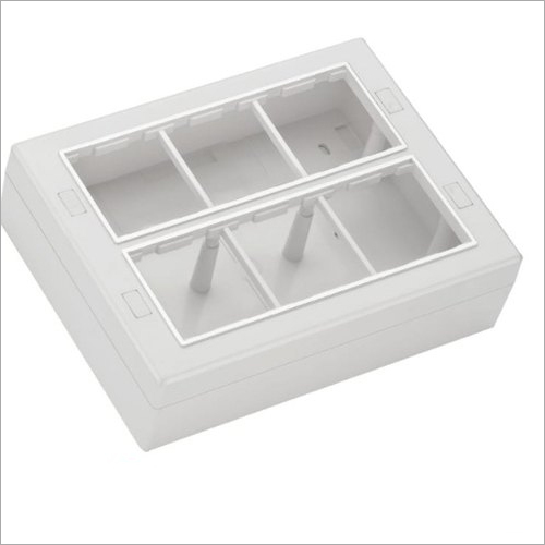 Pvc White 6 Way Surface Gang Box