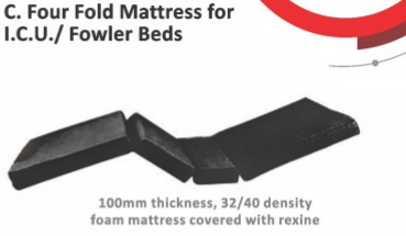 आईसीयू बिस्तर के लिए चार गुना गद्दे