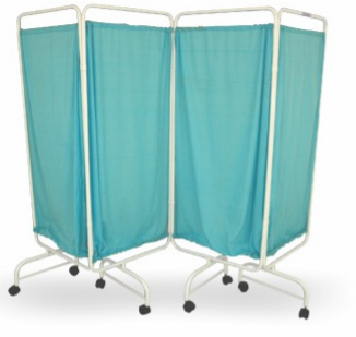 बेडसाइड स्क्रीन 4 पर्दे के साथ गुना