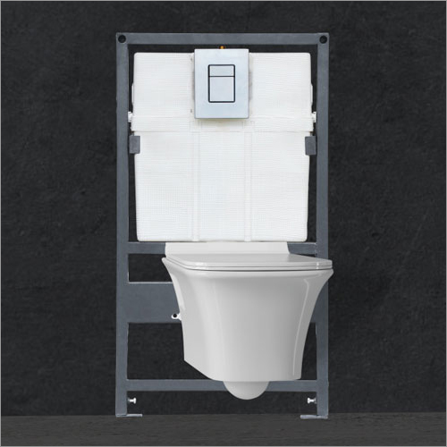White Full Frame Concealed Cistern
