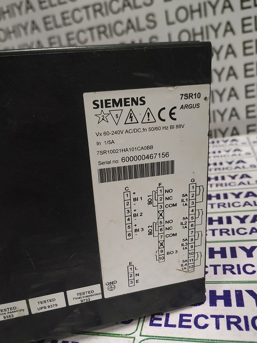 Siemens 7sr10021ha101ca0bb Relay
