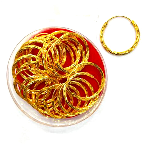 Ladies Plain Bali - Lightweight Design, Available In Multiple Sizes | Elegant Golden Color, Ideal For Gifting On Valentine's And Festive Occasions