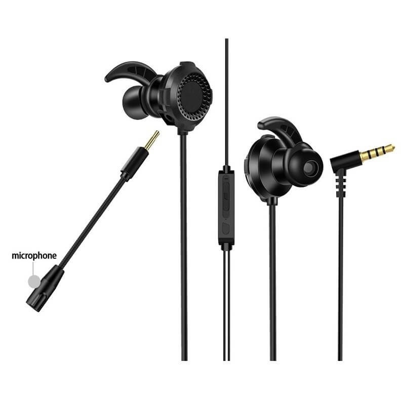 Mobile Gaming Headset Xg-120 Wired Headphone With Microphone - Comfortable Black Design, 10mm Driver, Detachable Microphone, Vibration Unit, 3.5mm Jack