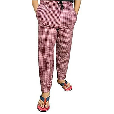 Washable Mens Check Printed Track Pant
