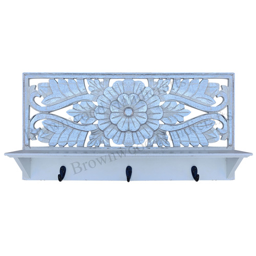 Mdf लकड़ी की नक्काशीदार दीवार के हुक का आकार: 24 X 12 X 3.5 इंच