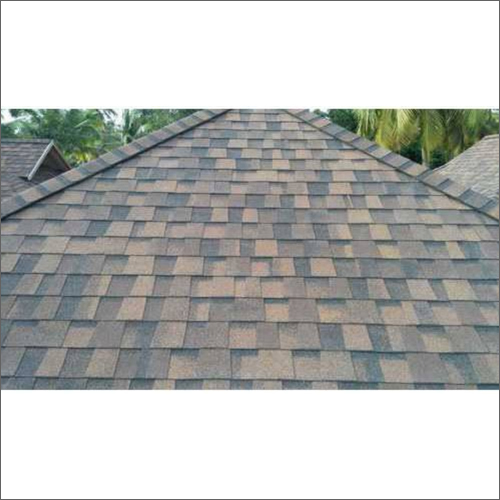 Asphalt Roofing Shingles - Clay Material, 5mm Thickness , Color Coated Flat Tile Pattern For Residential Applications