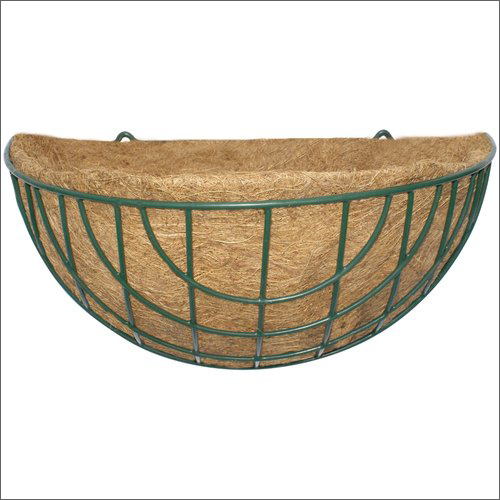 Brown Coir And Metal Hanging Basket