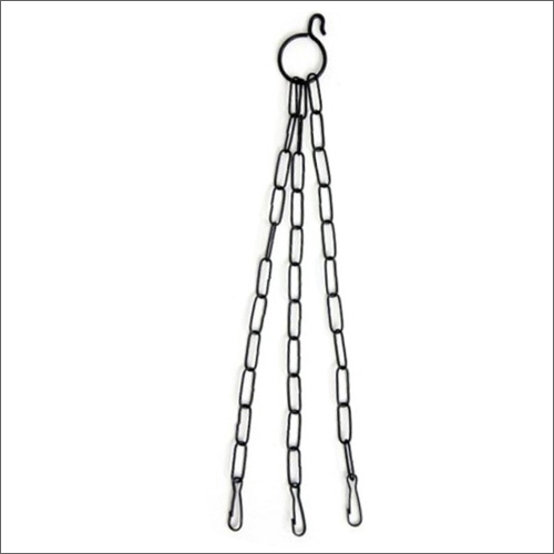 Black Mild Steel Hanging Flower Pot Chain