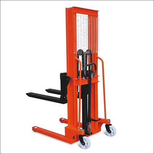 Hydraulic Hand Stacker - Steel, 1150x680x2100 mm Dimensions | 1000 kg Capacity, 1600 mm Lift Height, Polyurethane Wheels