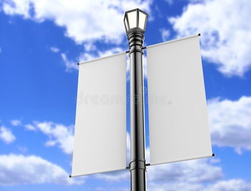 Banner Brackets Poles - Color: Black