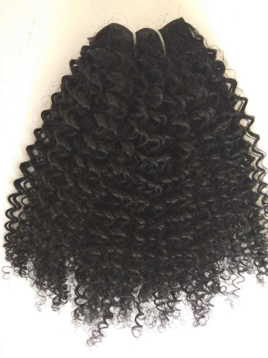 Non Remy Steam Curly Best Hair Extensions - Color: Natural Color