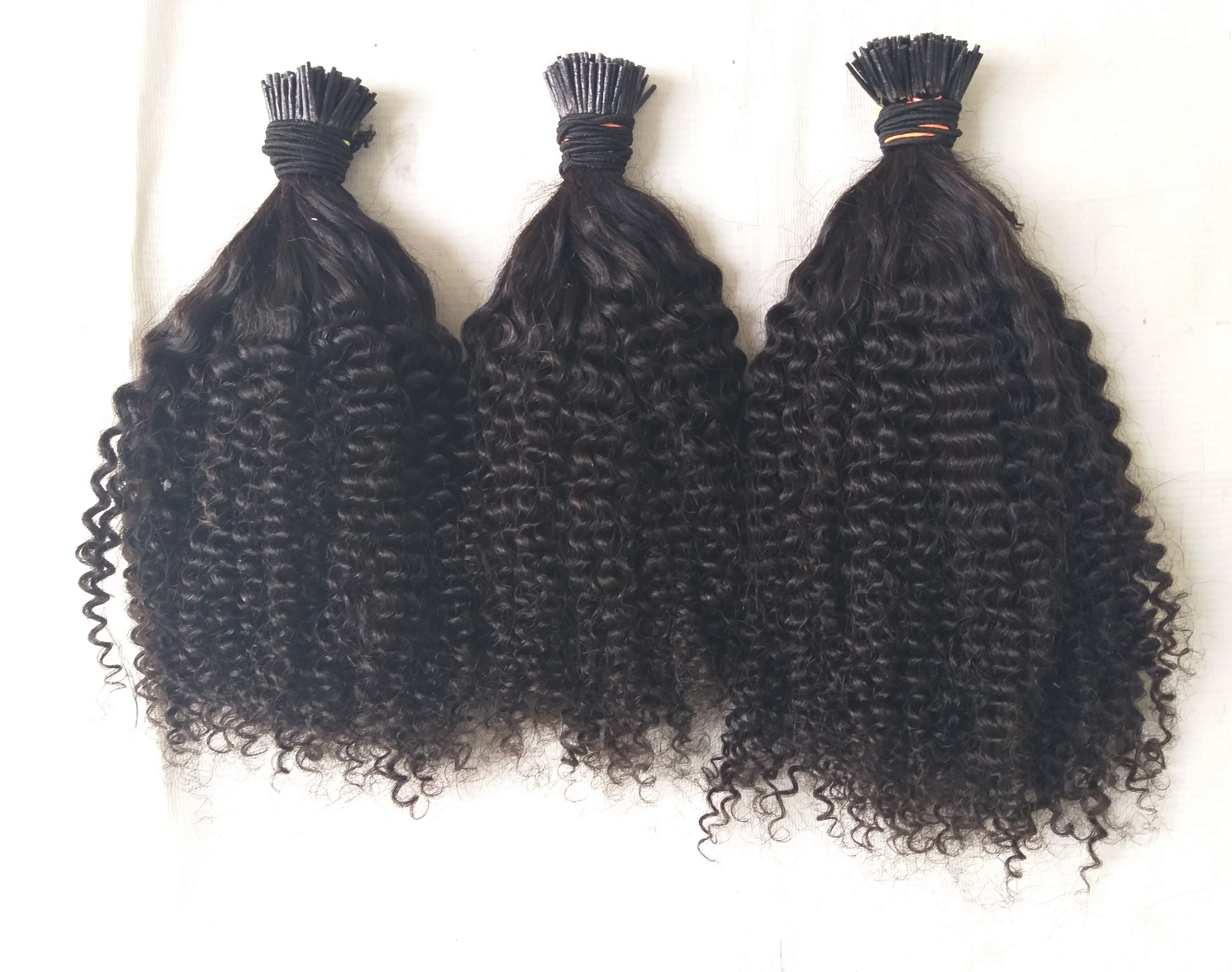 Non Remy Steam Curly Best Hair Extensions - Color: Natural Color