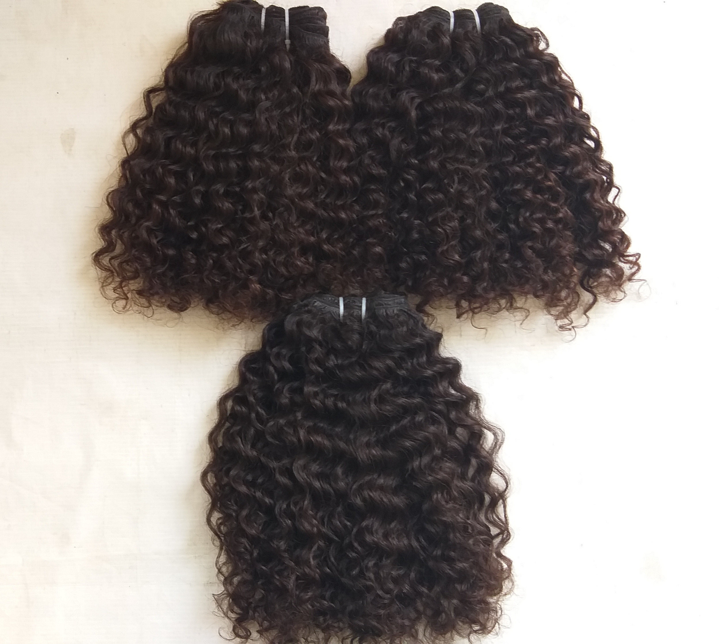 Non Remy Steam Curly Best Hair Extensions - Color: Natural Color