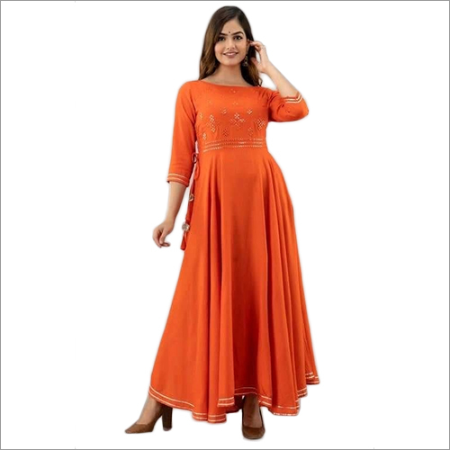 Women Full Length Gown - Cotton Material, Customized Size, Any Color | Quick Dry, Washable, All Season Design, Plain and Printed Patterns