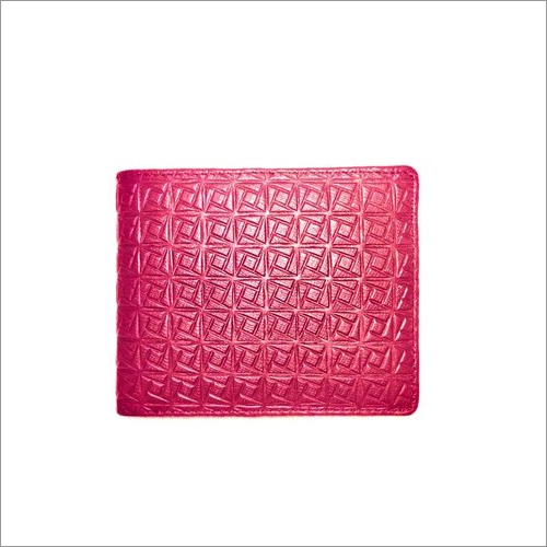Mens Leather Wallet - Leather, Multiple Sizes Available, Pink Color | 5 Card Slots, 1 Coin Pouch, 2 Cash Compartments
