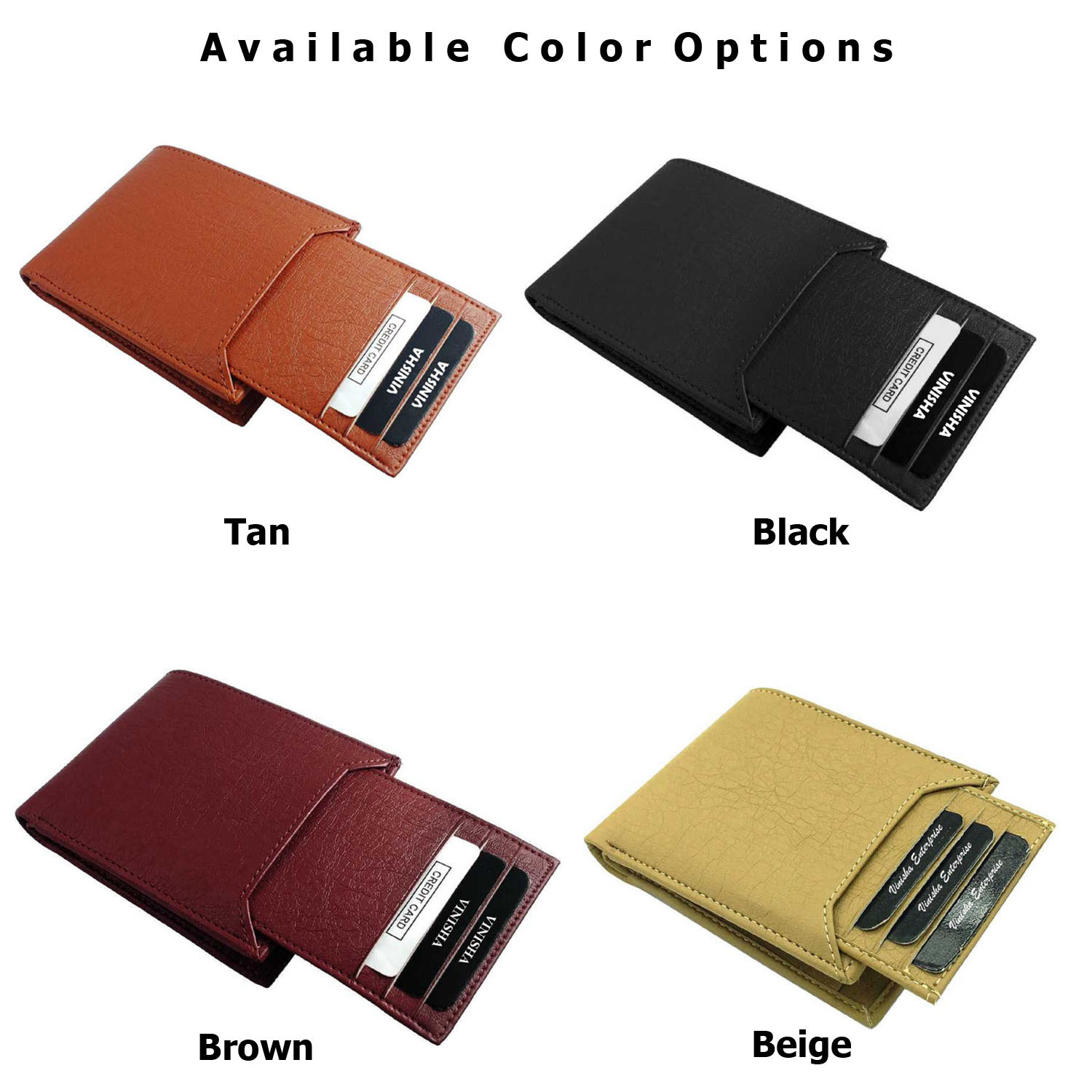 Gents Leather Wallet - 11.5 X 9 X 1 Cm | Bi-fold Design, 2 Cash Compartments, 7 Card Slots, Coin Pocket, Removable Cardholder With 3 Card Slots