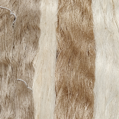 Spun Silk Yarn - Color: White And Brown