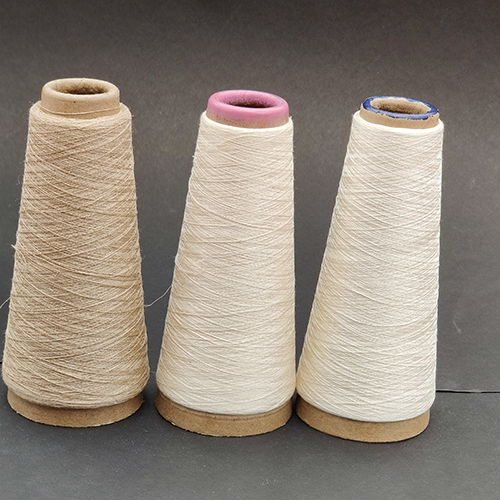Spun Silk Yarn - Color: White And Brown
