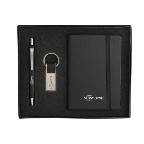 Corporate Gift Combo Pack Set - Leather Material, 3-Piece Design , Elegant Black Color for Promotions