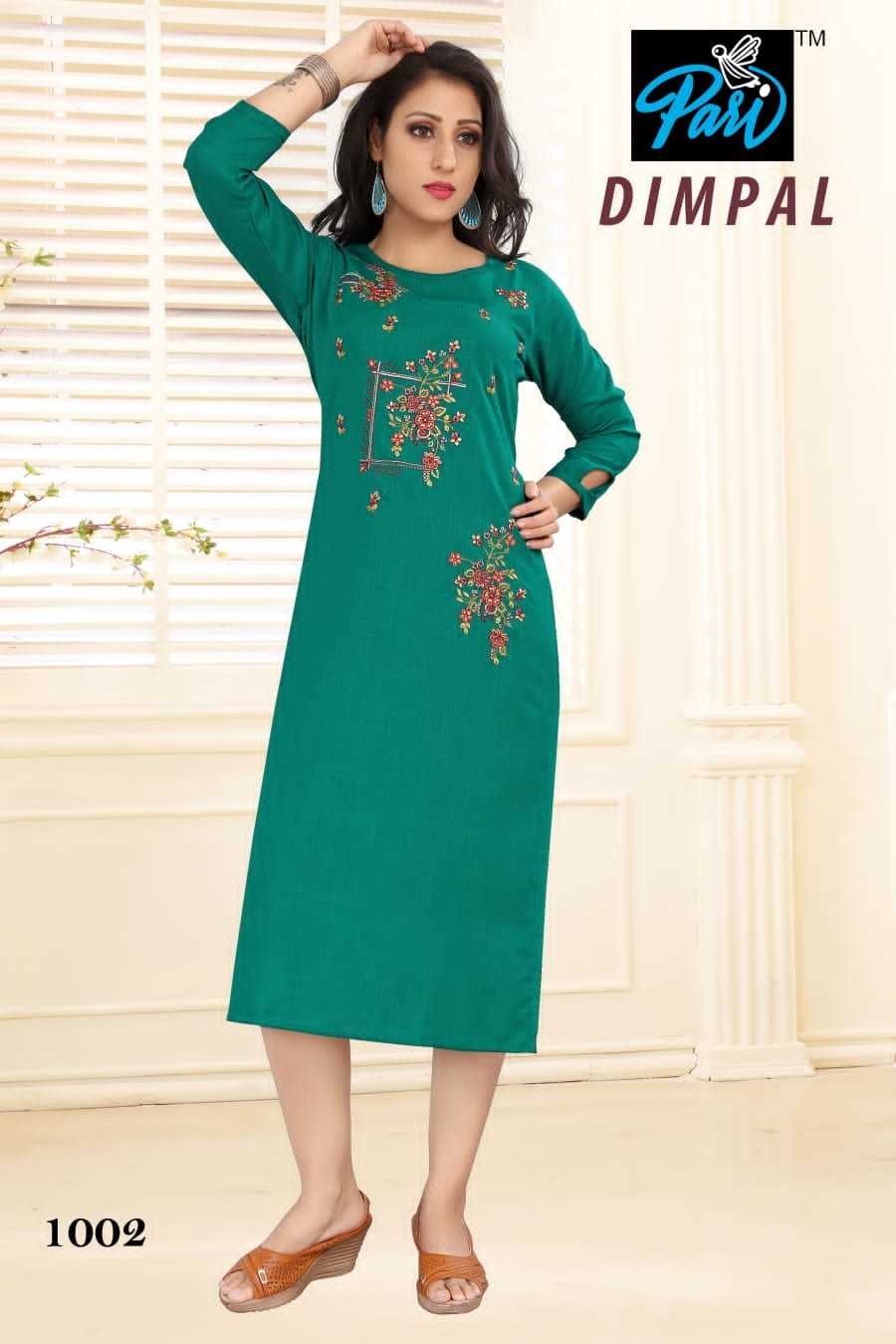 Dimpal Catalog - Cotton Slub, Sizes M(38) L(40) Xl(42) Xxl(44), Multi Color, Casual Dress With Embroidered Pattern, Full Sleeves, Breathable, Washable