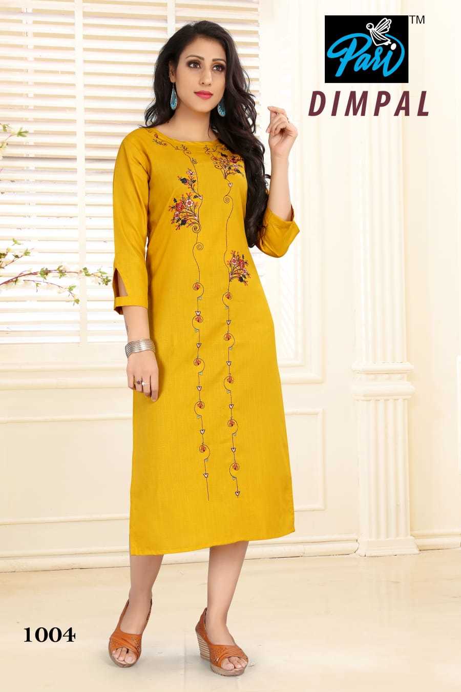 Dimpal Catalog - Cotton Slub, Sizes M(38) L(40) Xl(42) Xxl(44), Multi Color, Casual Dress With Embroidered Pattern, Full Sleeves, Breathable, Washable