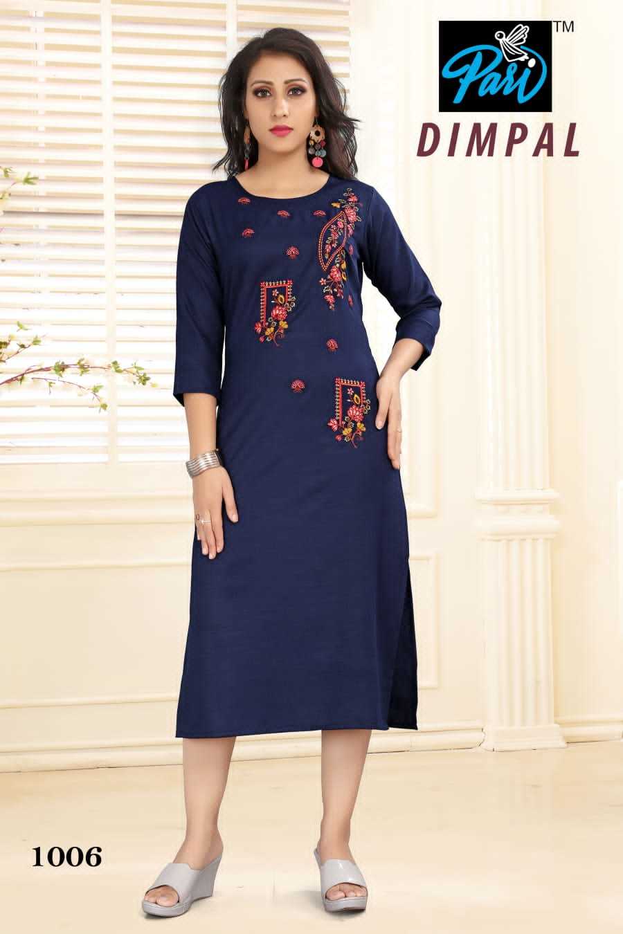Dimpal Catalog - Cotton Slub, Sizes M(38) L(40) Xl(42) Xxl(44), Multi Color, Casual Dress With Embroidered Pattern, Full Sleeves, Breathable, Washable