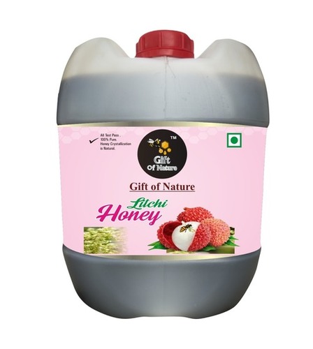 Litchi Honey - 30kg Jerry Cane, Light Yellow Color | 100% Pure Unprocessed Raw Honey, Self Bee Farm Production, A Grade Quality