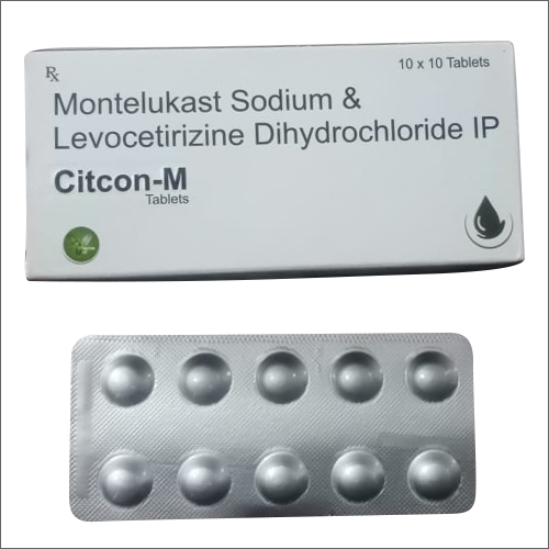 Montelukast Sodium And Levocetirizine Dihydrochloride Tablets IP - Pharmaceutical Grade, 10x10 mm, White Round Tablets, Allergy Relief, Hay Fever Treatment, Sneezing & Runny Nose Relief
