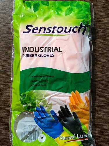 Senstouch Floclkline Handgloves - Color: Orange And Black