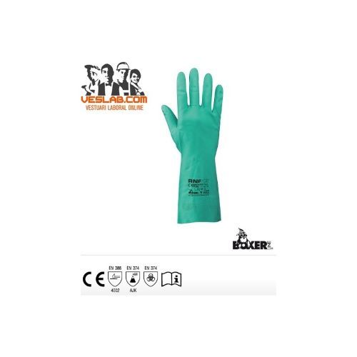 Nitrile Hand Gloves - 0.38 Mm Thickness, 330 Mm Length | High Resistance To Acids, Alkalis, Oils, Anti-bacterial Flock-lined Interior, Textured Grip, Sizes S-xl