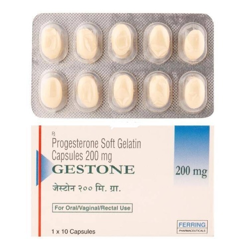 Gestone 200 mg Soft Gelatin Capsule - Natural Progesterone, Micronized for Enhanced Absorption, Suitable for Adults, 1000 Boxes Per Order